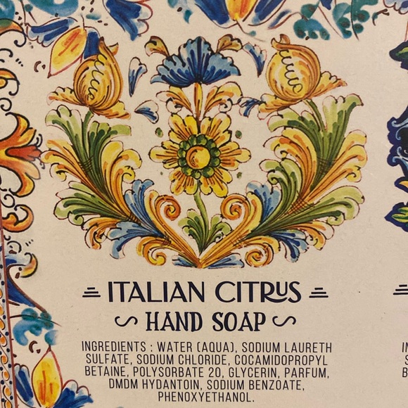 NEW! Deruta Hand Soap Home and Body Company 21.5 fl oz Italian Citrus Red Yellow - Picture 8 of 10